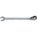 Hazet 606-18 Clé mixte a cliquet/profil traction a 12 pans extérieurs Taille 18 longueur 255 mm