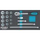 Assortiment d'outils pour servante 163-181/17 clé a douille 3/8" Hazet