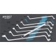 Assortiment d'outils pour servante 163-296/ 7 Jeu de Clés polygonales doubles Hazet