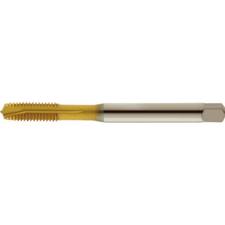 Taraud machine pour trous débouchants, DIN 371, Surface à revêtement TiN, Filetage : M5, Pas 0,8 mm, Long. totale 70 mm, queue Ø 6,0 mm