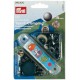 Boutons pression Sport, laiton, 15mm, bleuissage,10 pices (Par 5)