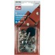 Rivets tubulaires pour épaisseur 3-4mm laiton argenté 13 mm (Par 5)