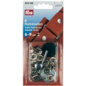 Rivets tubulaires pour épaisseur 3-4mm laiton argenté 13 mm (Par 5)
