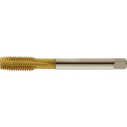 Taraud machine pour trous débouchants, DIN 376, Surface à revêtement TiN, Filetage : M12, Pas 1,75 mm, Long. totale 110 mm, queue Ø 9,0 mm