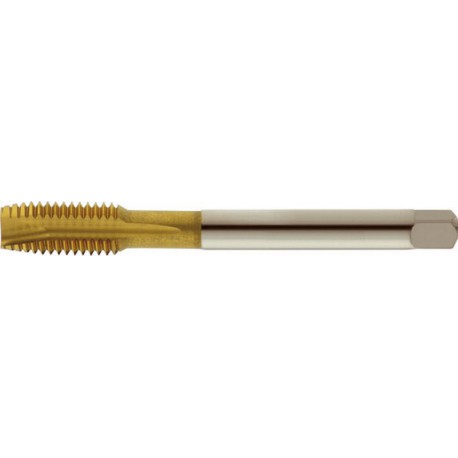 Taraud machine pour trous débouchants, DIN 376, Surface à revêtement TiN, Filetage : M16, Pas 2,0 mm, Long. totale 110 mm, queue Ø 120 mm