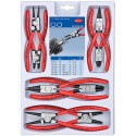 Jeu de pinces pour circlips 8 pièces Knipex