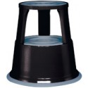 Tabouret marchepied mobile Metal noir