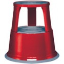 Tabouret marchepied mobile Metal rouge