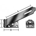 Moraillon porte cadenas avec oeillet 85X35mm Nr. 21140 (Par 10)