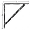 Equerre blanc 200X200mm Nr. 151200LW (Par 2)