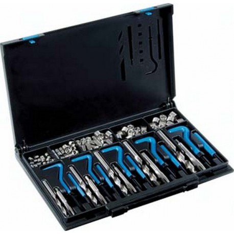 Kit de réparation des filets V-Coil, Contenu : M6 x 1,0 M8 x 1,25 M10 x 1,5 M12 x 1,75 M14 x 1,25, Filets rapportés 25 25 25 10 10 pièce