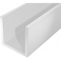 Profil U plastique 2000/12x10mm blanc