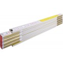 Règle pliante bois 3m 16mm blanc/jaune Stabila