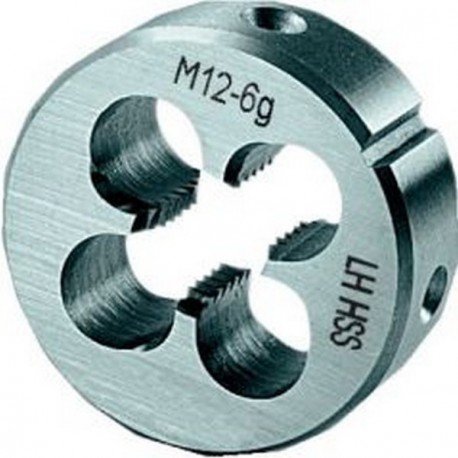 Filière, métrique gauche, Filetage : M2, Pas 0,40 mm, Ø extérieur x hauteur 16 x 5 mm