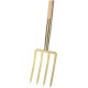 Fourche a becher a poignée en T et dents en forme de baionnette, taille 4, 85 cm (Doré) - Ideal 67000001
