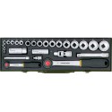 Coffret de douilles 1/4"+1/2"27 pièces Proxxon