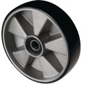 Volant polyuréthane L.moyeu 43 mm l.roue 50 mm D. de la roue 200 mm jante fonte