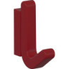 Crochet simple Ser.477 mat,élastique Plastique (TPU) 33 rouge rubis H.68mm HEWI