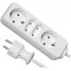 Rallonge électrique 2+2 prises- 1,4 m blanc (Par 15)