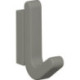 Crochet simple Ser.477 mat,élastique Plastique (TPU) 95 gris roche H.68mm HEWI
