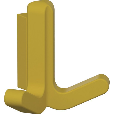 Crochet double Ser.477 mat,élastique Plastique (TPU) 18 jaune moutarde H.69mm HEWI