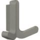 Crochet double Ser.477 mat,élastique Plastique (TPU) 95 gris roche H.69mm HEWI