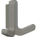 Crochet double Ser.477 mat,élastique Plastique (TPU) 95 gris roche H.69mm HEWI