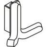 Crochet double Ser.477 mat,élastique Plastique (TPU) 95 gris roche H.69mm HEWI