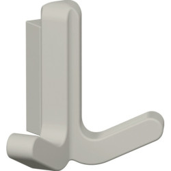 Crochet double Ser.477 mat,élastique Plastique (TPU) 97 gris clair H.69mm HEWI