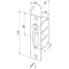 Serrure à pêne dormant à encastrer 807 24 ang.ASSA ABLOY