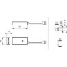 Mini interrupteur à capteur IR switch 24 V 24 V L.60mm 72 W blanc L&S