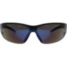 Lunettes de protection EN 166 EN 172 branches noir/bleu,écran miroité