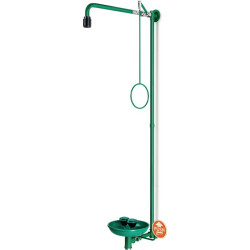 Douche d'urgence ClassicLine avec deux pommeaux de douche, raccord femelle 3/4 FF pouces B-SAFETY