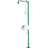 Douche d'urgence ClassicLine avec deux pommeaux de douche, montage au sol, raccord 1/4 FF pouce