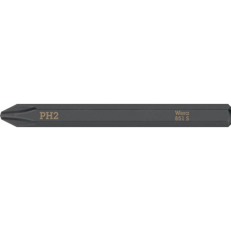 Embout 851 S PH 2x70mm 1/4 pouce PH 2x70mm L.70mm WERA (Par 5)