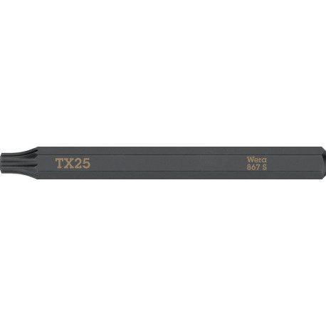 Embout Bit 867 S TORX 25x70mm 1/4 pouce TORX 25x70mm L.70mm WERA (Par 5)