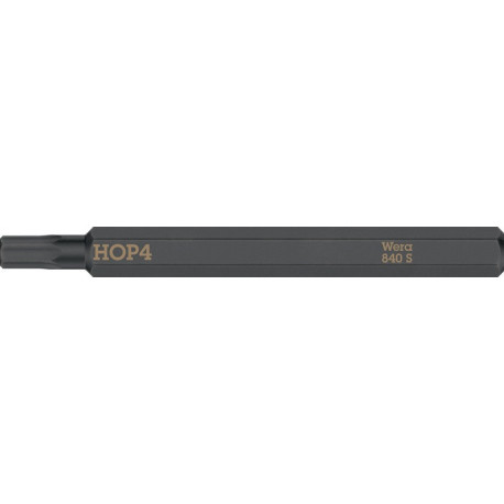 Embout Bit 840 S Hex-Plus 4,0x70mm 1/4 pouce Hex-Plus 4,0x70mm L.70mm WERA (Par 5)