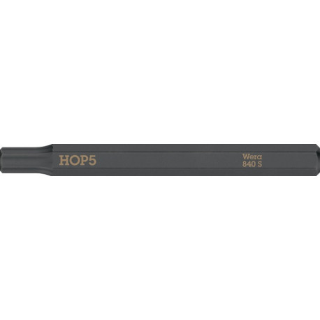Embout Bit 840 S Hex-Plus 5,0x70mm 1/4 pouce Hex-Plus 5,0x70mm L.70mm WERA (Par 5)