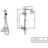 Système de douche V&B UNIVERSAL SHOWERS 278x576x1096mm chrome