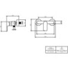 Mitigeur monocommandé V&B pour douche O.NOVO montage mural, 218x126x131mm chrome