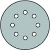 Disque abrasif auto-agrippant PS 22 K GLS 5 125mm K.240 p.HO/métal corindon (Par 50)