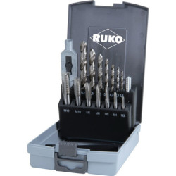 Jeu de tarauds forme B env.4-5 filets avec entaille de rasage métrique HSS RUKO