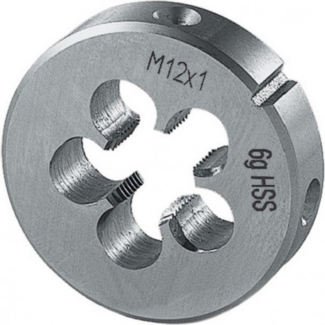 Filière métrique à pas fin, HSS, Filetage : M27, Pas 1,50 mm, Ø extérieur x hauteur 65 x 18 mm