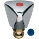 Tete robinet sanitaire bleu-rouge 3/8"