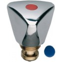 Tete robinet sanitaire bleu-rouge 3/8"