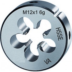 Filière métrique à pas fin, HSS-E, Filetage : M8, Pas 0,75 mm, Ø extérieur x hauteur 25 x 9 mm