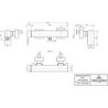 Mitigeur monocommandé V&B pour douche SUBWAY 3.0 montage mural, 281x98x43mm chrome