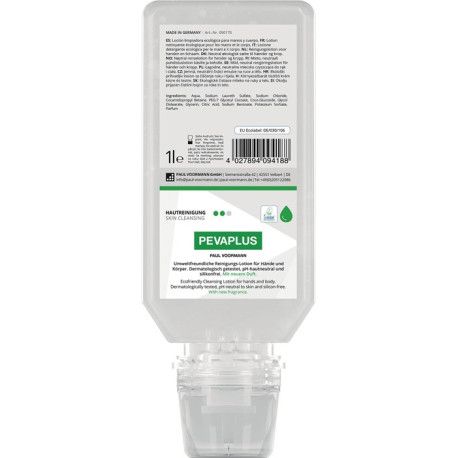 Nettoyage des mains Pevaplus 1l sans silicone,pH-neutre Bouteille souple PEVAPLUS