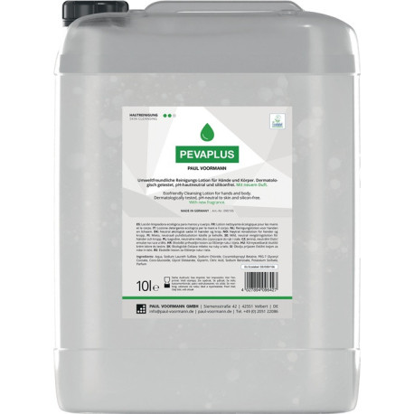 Nettoyage des mains Pevaplus 10l sans silicone,pH-neutre Bidon PEVAPLUS
