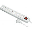 Multiprise SKS Sch 1,4 m, 6 branchements., blanc (Par 10)